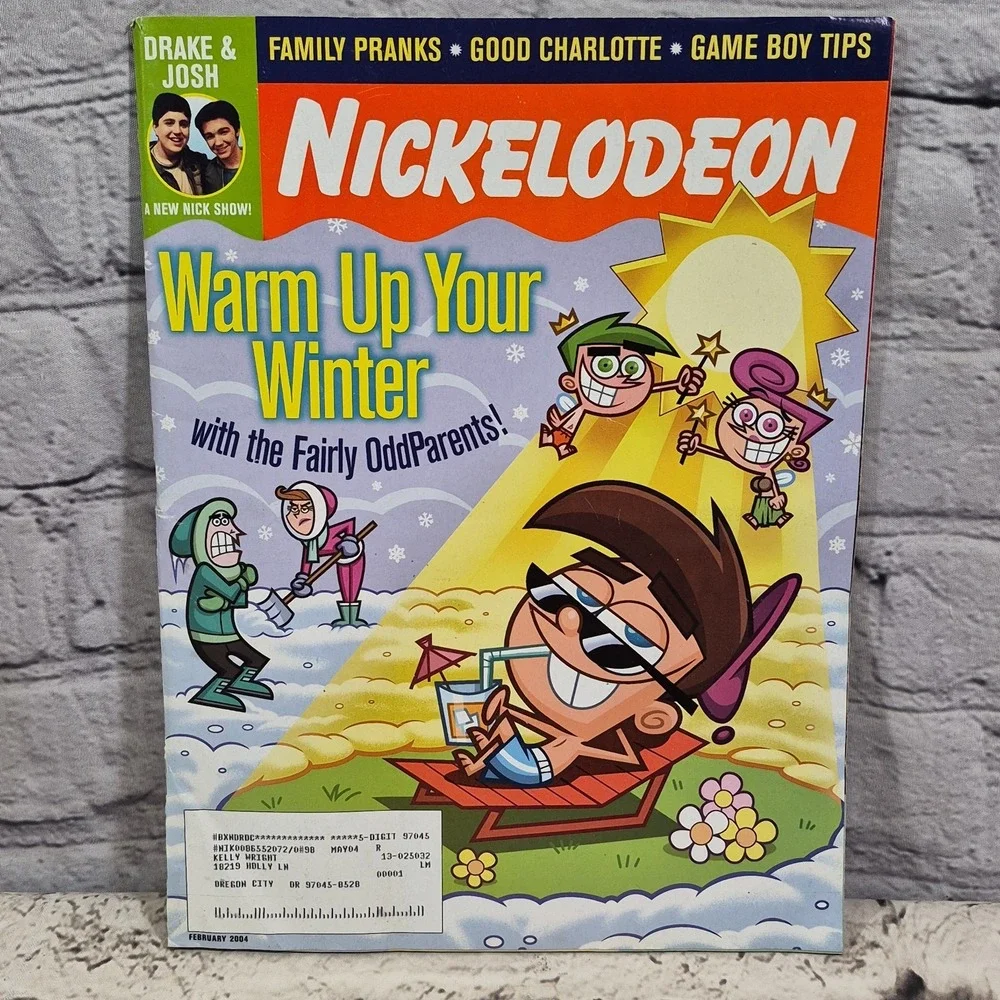 Vintage February 2004 NICKELODEON Magazine FAIRLY ODDPARENTS RARE